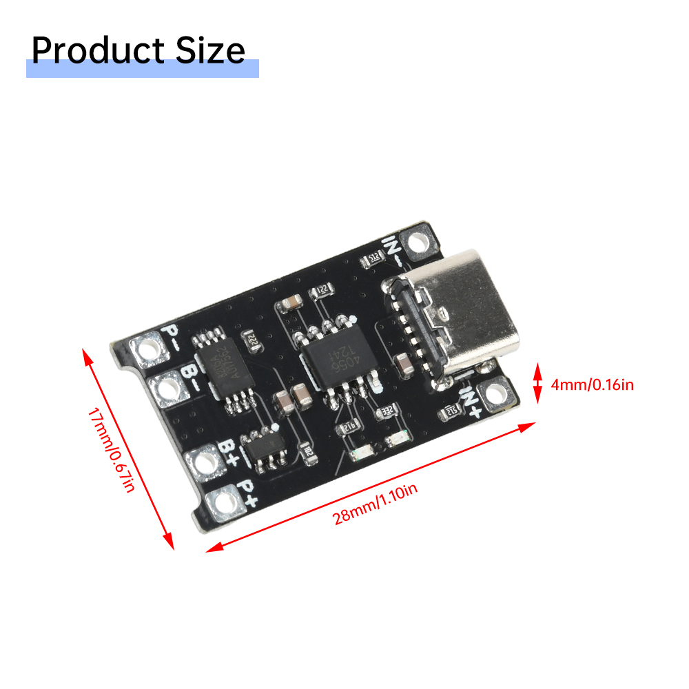 5pcs Type C DC 4-8V TP4056 Li- - đánh giá và giá Li Ion Charger Module