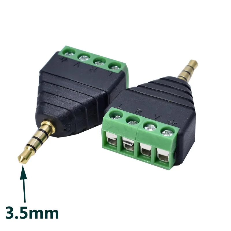 5/20/100PCS  3.5mm Stereo 4 Po - đánh giá và giá Screw Terminal Block