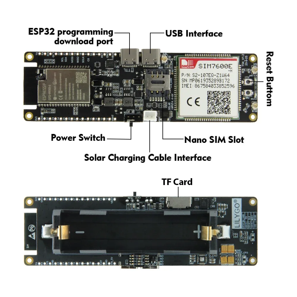 IN STOCK LILYGO T-SIM7600G-H R - đánh giá và giá Esp32 Battery Holder Lipo