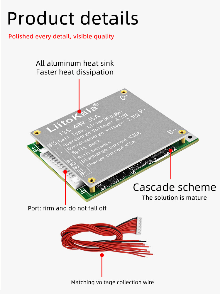liitokala BMS 13S 35A 48V Li-i - đánh giá và giá Li Ion Charger Module